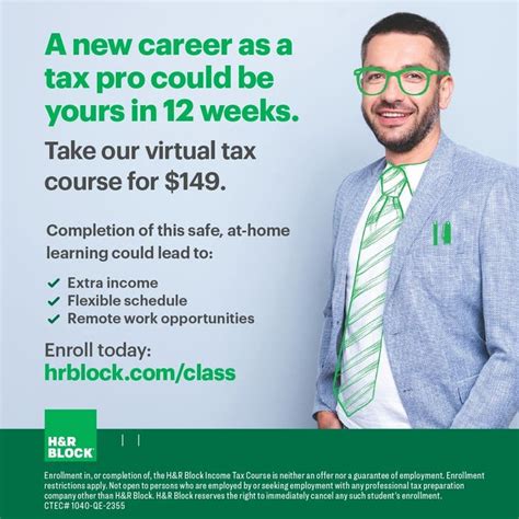 It's a dynamic career that works with your goals, and lifestyle. . H r block tax course